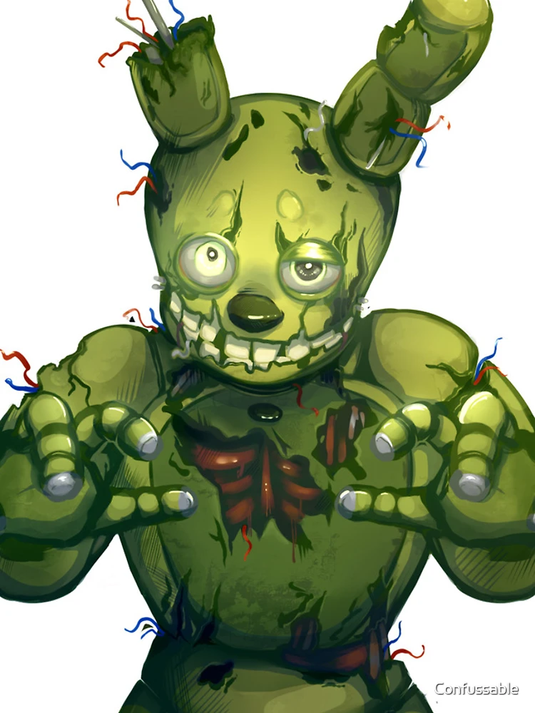 Thumbnail 4 of 4, iPhone Case, Springtrap FNAF Sticker designed and sold by Confussable.