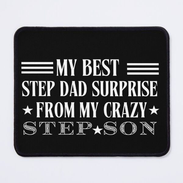 Item preview, My Best Step Dad Surprise From My Crazy Step Son Retro Vintage Typographic Funny Step Father Design designed and sold by Raise2Shine.