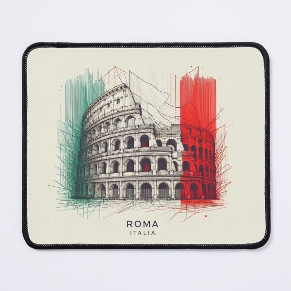 Item preview, Abstract Colosseum, Roma, Italian Flag Colours designed and sold by Gaborai.