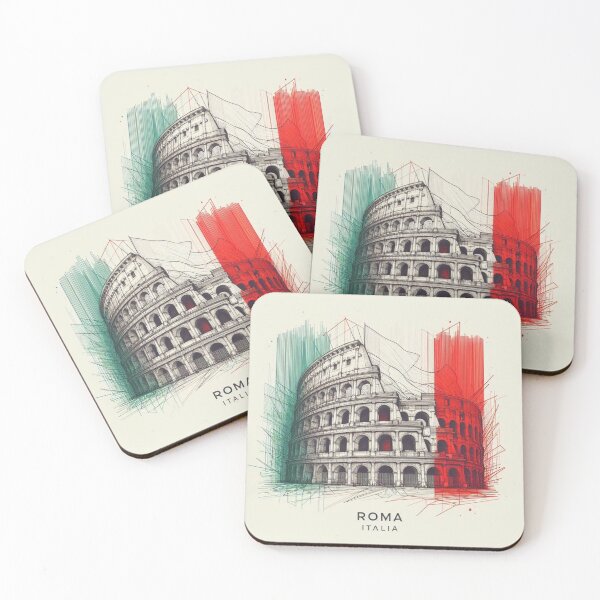 Item preview, Abstract Colosseum, Roma, Italian Flag Colours designed and sold by Gaborai.