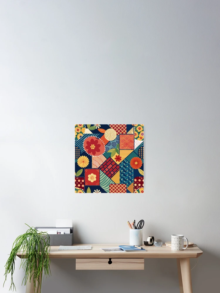 Thumbnail 2 of 3, Poster, patchwork pattern designed and sold by jkrphoto.