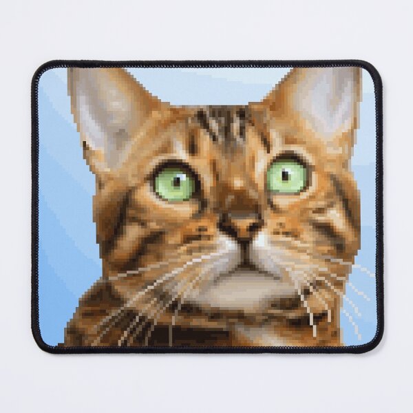 Item preview, Tiger striped cat pixel, Meaw Meaw designed and sold by AumAway.
