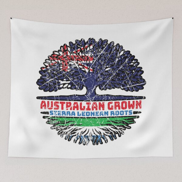 Item preview, Sierra Leone Sierra Leonean Australian Australia Tree Roots Flag designed and sold by FlagX.
