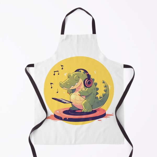 Item preview, Cute Crocodile Listening to Music designed and sold by SMARTKIT DESIGNAGENCY.