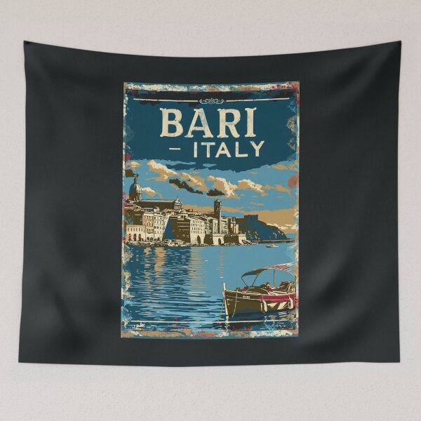 Item preview, A Vintage Travel Illustration of Bari - Italy designed and sold by GoodOldVintage.