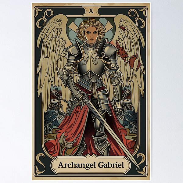 Item preview, Archangel Gabriel Tarot Card (Variation 2)  designed and sold by OccultDreams.