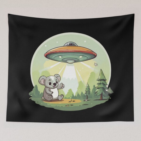Item preview, Koala UFO abduction designed and sold by Planetporridge.