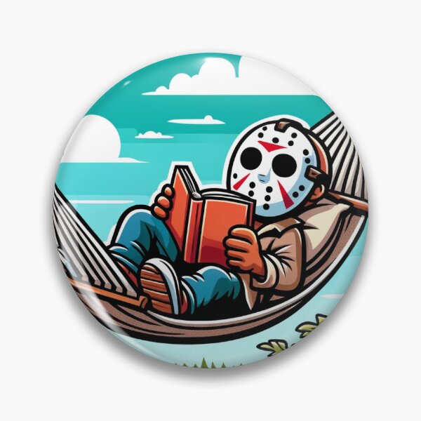 Item preview, Jason Voorhees reading a book designed and sold by MaulCabral Designs.