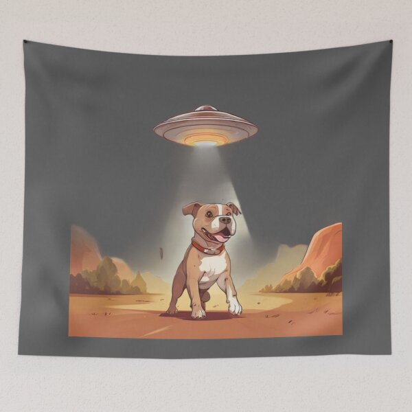Item preview, Pitbull Abduction Art designed and sold by Planetporridge.