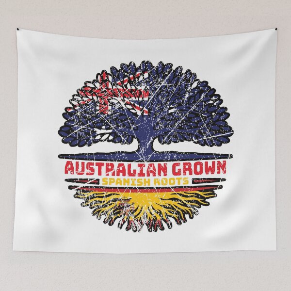 Item preview, Spain Spanish Australian Australia Tree Roots Flag designed and sold by FlagX.