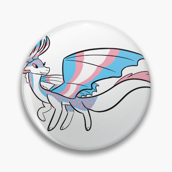 Item preview, Trans flag dragon|pride month| designed and sold by RandomLynxInBeanie.