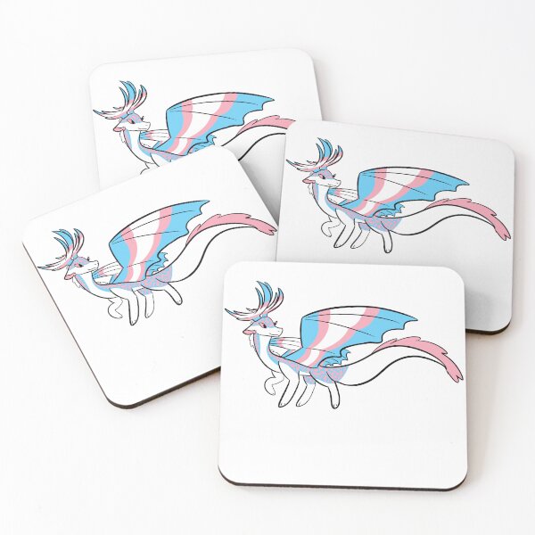 Item preview, Trans flag dragon|pride month| designed and sold by RandomLynxInBeanie.