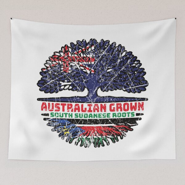 Item preview, South Sudan South Sudanese Australian Australia Tree Roots Flag designed and sold by FlagX.