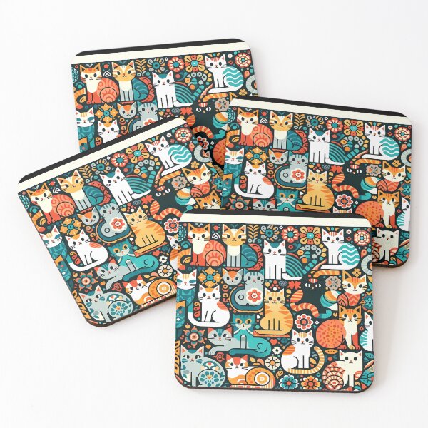Item preview, A Bunch of Crazy Doodle Cats designed and sold by astersgraphics.