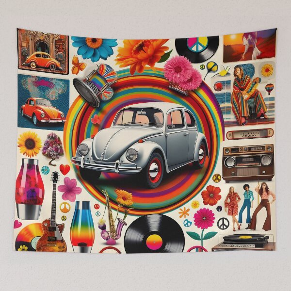 Item preview, Groovy 60s-inspired design assortment - perfect for adding vintage charm to any space! designed and sold by PandaTShirtShop.