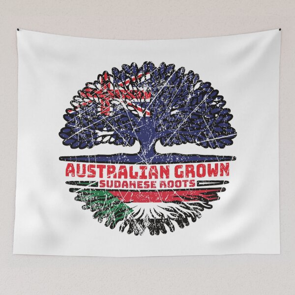 Item preview, Sudan Sudanese Australian Australia Tree Roots Flag designed and sold by FlagX.