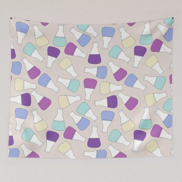Item preview, Chemistry Erlenmeyer Flask Repeating Pattern designed and sold by MauveineDesigns.