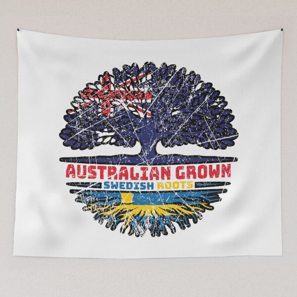 Item preview, Sweden Swedish Australian Australia Tree Roots Flag designed and sold by FlagX.