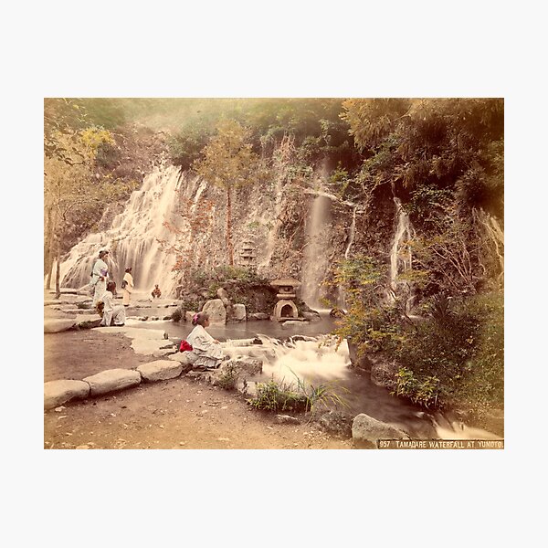 Tamadare waterfall at Yumoto, Japan Photographic Print