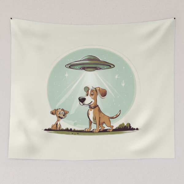 Item preview, Funny Dog Abduction designed and sold by Planetporridge.