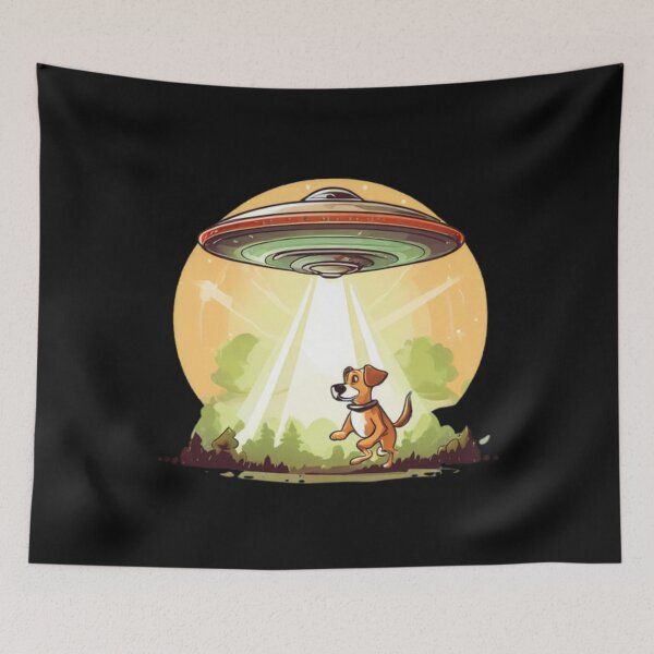 Item preview, UFO abducting a Dog designed and sold by Planetporridge.