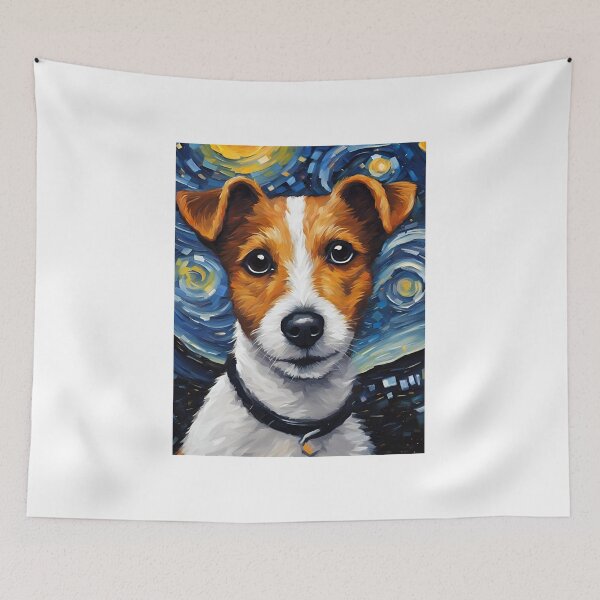 Item preview, Jack Russel Oil Painting Print designed and sold by LarkaArt.
