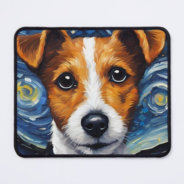 Item preview, Jack Russel Oil Painting Print designed and sold by LarkaArt.