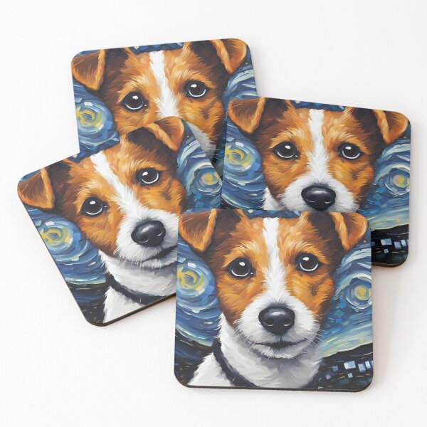 Item preview, Jack Russel Oil Painting Print designed and sold by LarkaArt.
