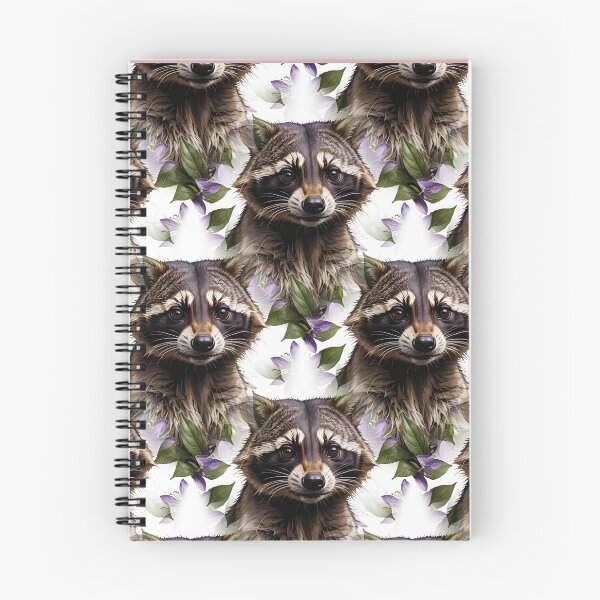 Item preview, A Raccoon Surrounded By Purple Passion Flower Flowers Pattern designed and sold by taiche.