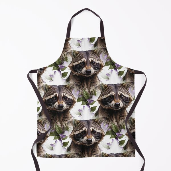 Item preview, A Raccoon Surrounded By Purple Passion Flower Flowers Pattern designed and sold by taiche.