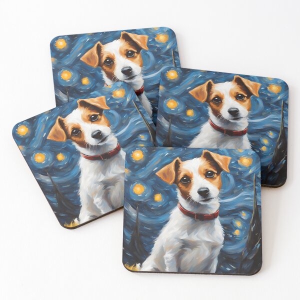 Item preview, Jack Russel With Collar Painting Print designed and sold by LarkaArt.
