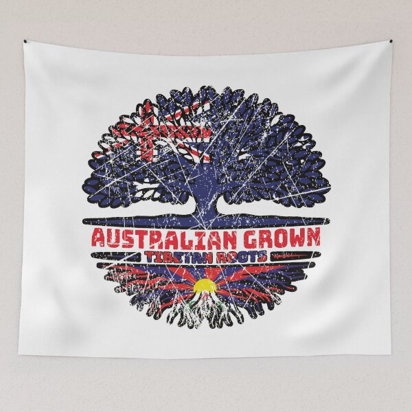 Artikelvorschau, Tibet Tibetisch Australisch Australien Baumwurzeln Flagge entworfen und verkauft von FlagX.