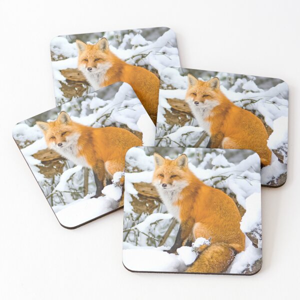 Item preview, Red Fox chilling in snow designed and sold by MorningFive.