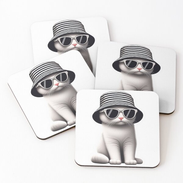 Item preview, Collection of Cute Bucket Hat Cat and Sunglasses T-Shirt Designs #4 designed and sold by The Breathtaking You.
