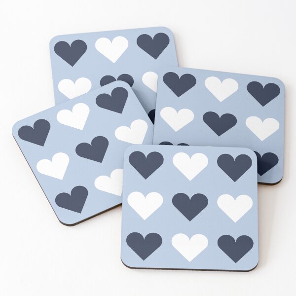 Item preview, Large NAVY BLUE, WHITE &  ALICE BLUE HEARTS designed and sold by RachelMacht.