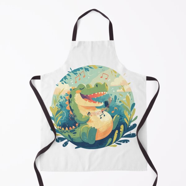 Item preview, Cute Crocodile Listening to Music designed and sold by SMARTKIT DESIGNAGENCY.
