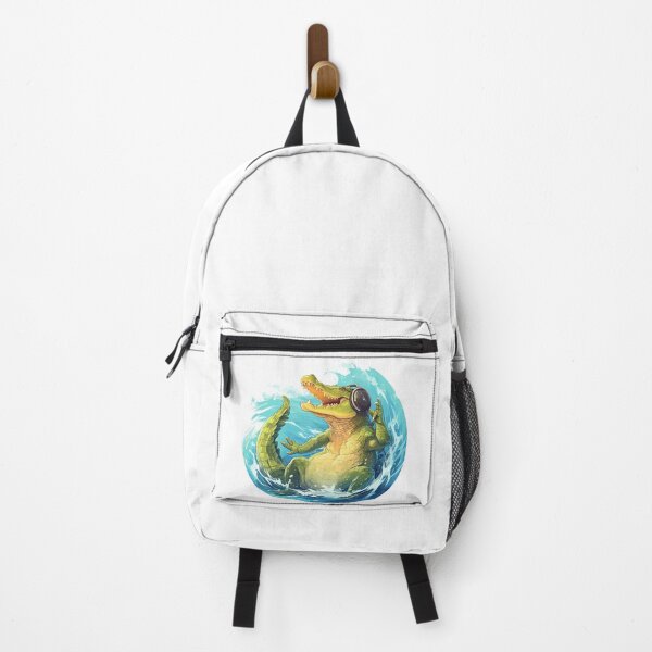 Item preview, Cute Crocodile Listening to Music designed and sold by SMARTKIT DESIGNAGENCY.
