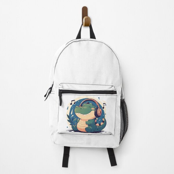 Item preview, Cute Crocodile Listening to Music designed and sold by SMARTKIT DESIGNAGENCY.