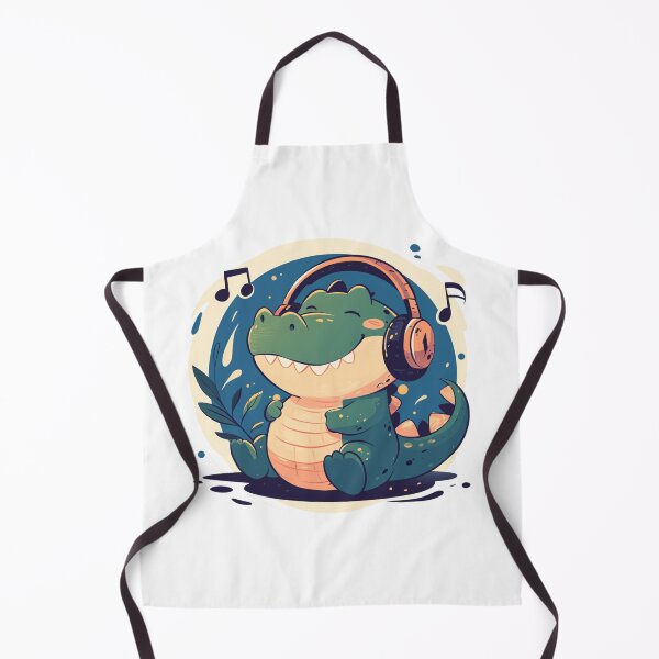 Item preview, Cute Crocodile Listening to Music designed and sold by SMARTKIT DESIGNAGENCY.