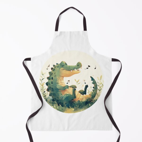 Item preview, Cute Crocodile Listening to Music designed and sold by SMARTKIT DESIGNAGENCY.
