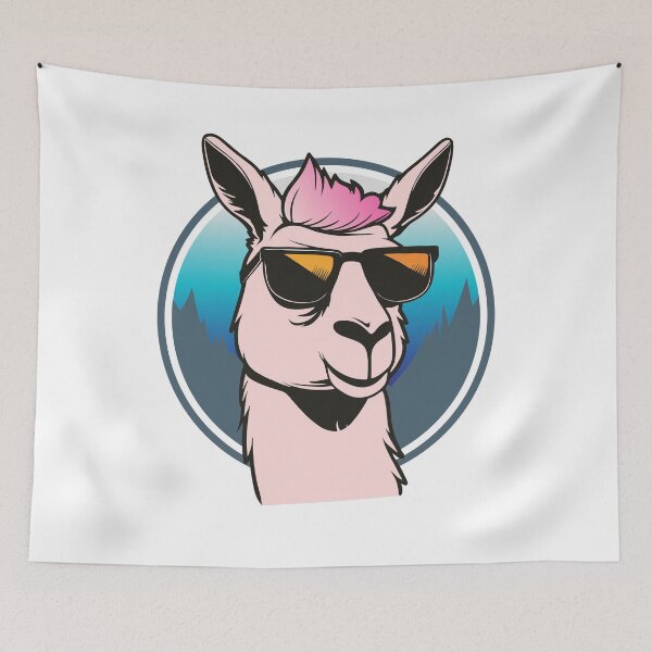 Item preview, Pink Alpaca with sunglass designed and sold by FYS-Arte-Style.