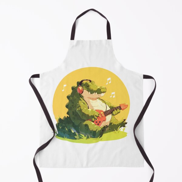 Item preview, Cute Crocodile Listening to Music designed and sold by SMARTKIT DESIGNAGENCY.