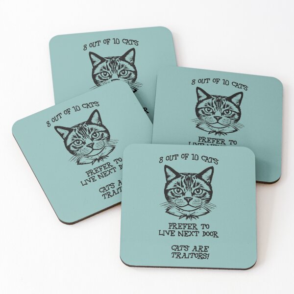 Item preview, 8 out of 10 cats prefer to live next door (black) designed and sold by SolidEarthArt.