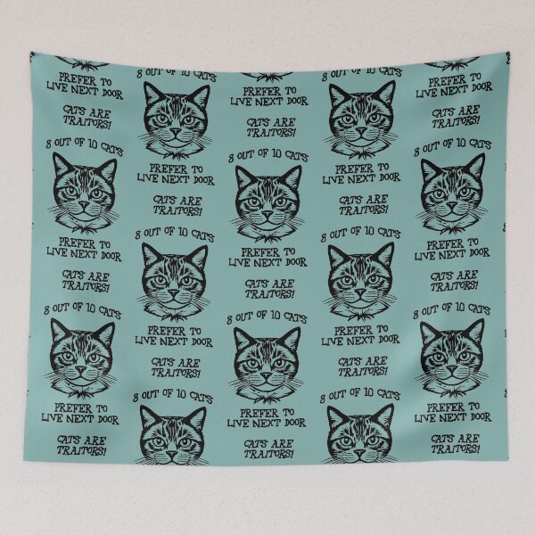 Item preview, 8 out of 10 cats prefer to live next door (black) designed and sold by SolidEarthArt.
