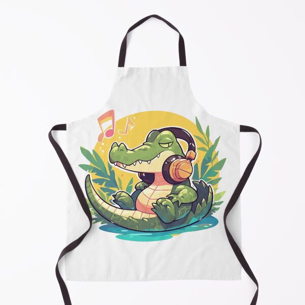 Item preview, Cute Crocodile Listening to Music designed and sold by SMARTKIT DESIGNAGENCY.