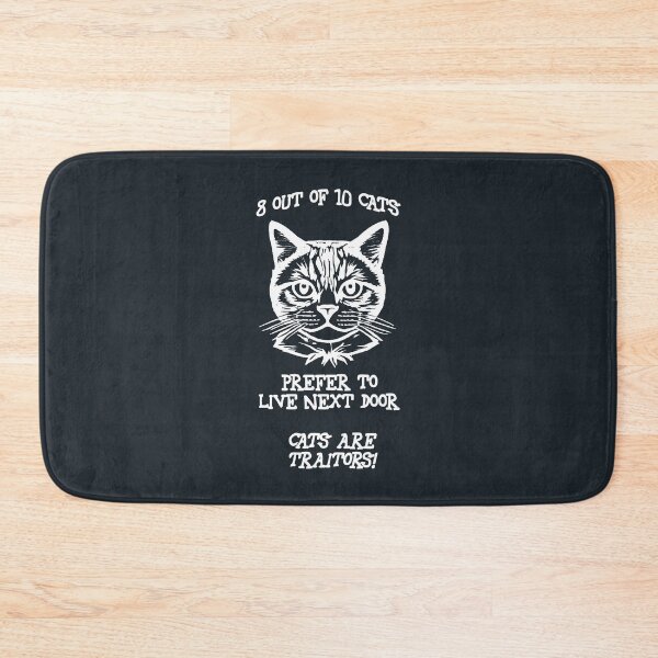 Item preview, 8 out of 10 cats prefer to live next door (white) designed and sold by SolidEarthArt.