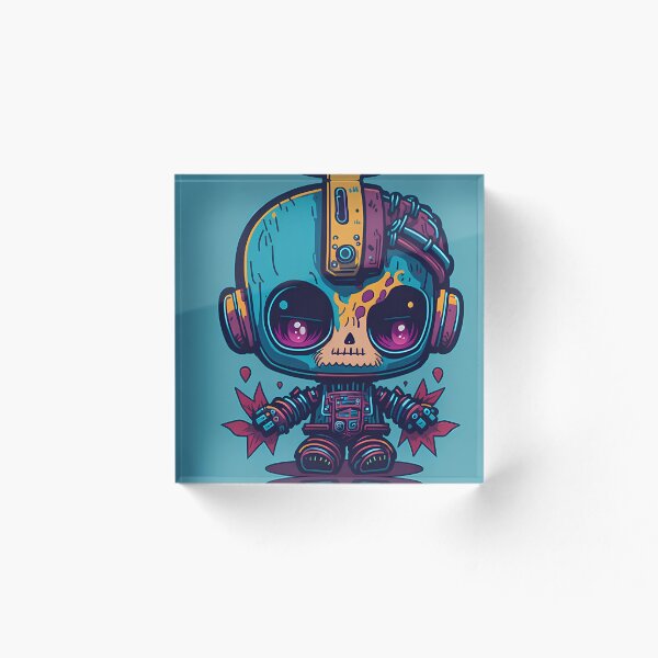 Item preview, Cute skull babyrobot kawaii 6 designed and sold by offline24.