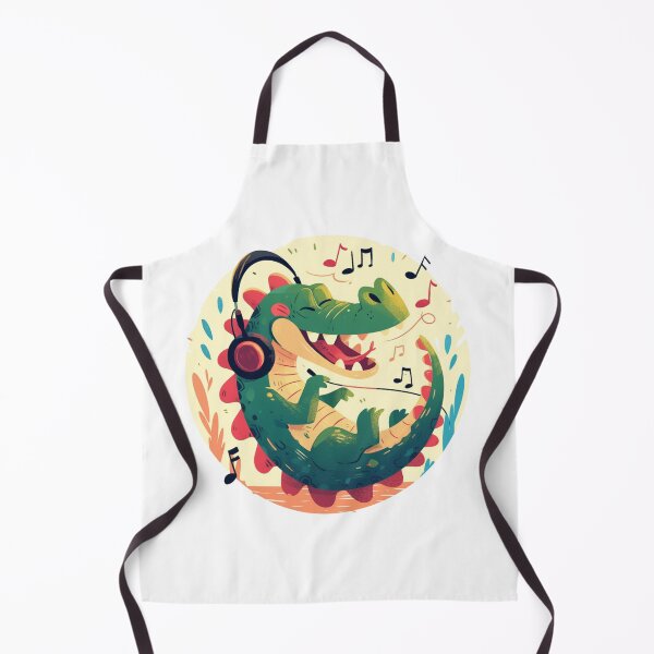 Item preview, Cute Crocodile Listening to Music designed and sold by SMARTKIT DESIGNAGENCY.
