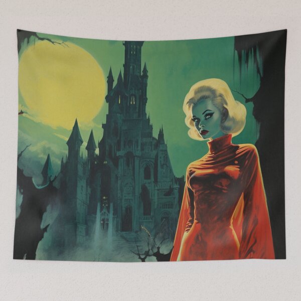 Item preview,  Vintage Halloween Horror Movie Homage with wonderful Unique Designs designed and sold by HappyNouveau.