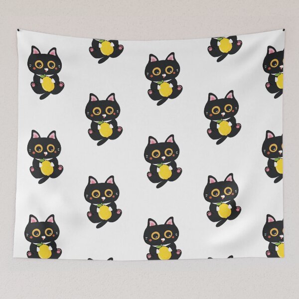 Item preview, Black-white cat cuddling lemon designed and sold by Jasmine Lu.